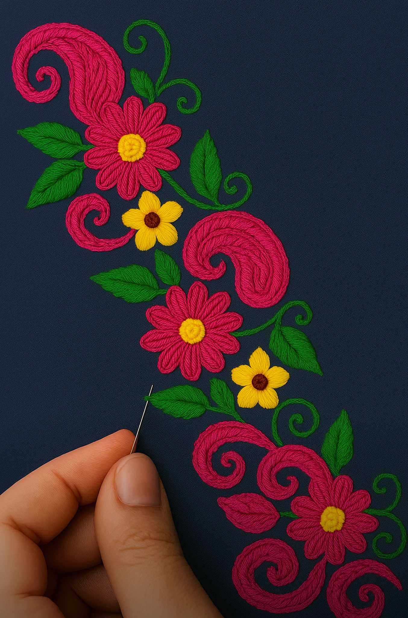 Manual embroidery detail